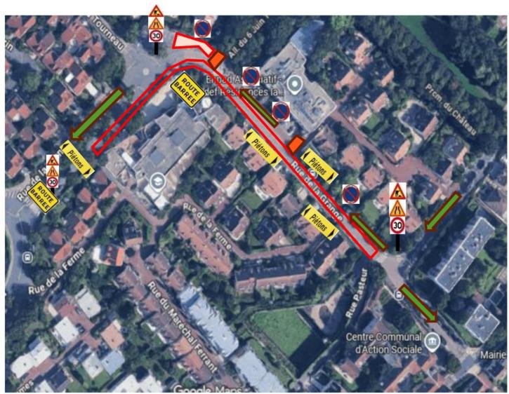 Travaux rue de la Grange - partie haute - du 3 au 21 août 2026