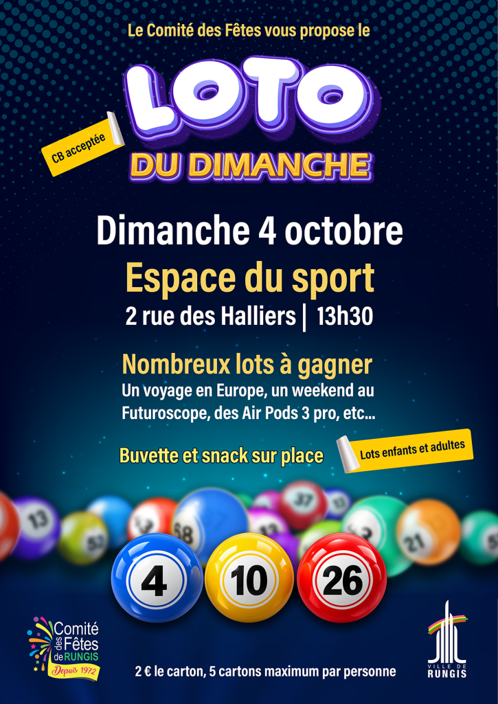 Loto du dimanche dimanche 4 octobre 2026